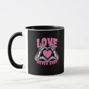 Mug Valentines Jour Coeur Squelette Mains Coeur