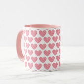 Mug Valentines jour coeurs roses Cadeau (Devant gauche)