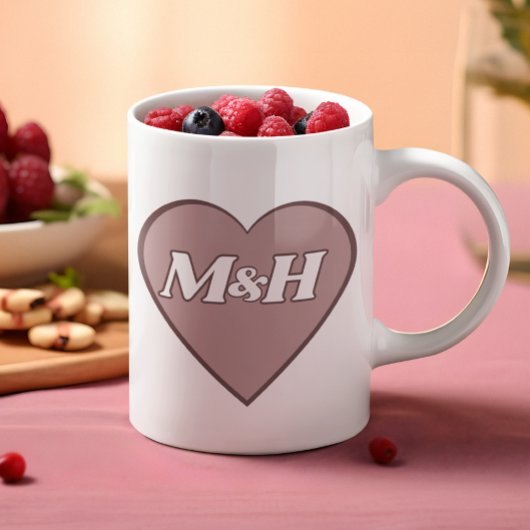 Mug Valentines Jour Couple Initiales