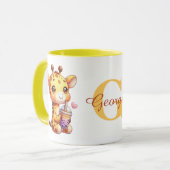 Mug Valentines Jour Cute Giraffe Love Boba (Devant gauche)