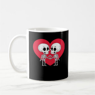 Mug Valentines Jour Drôle Skeleton Coeur main