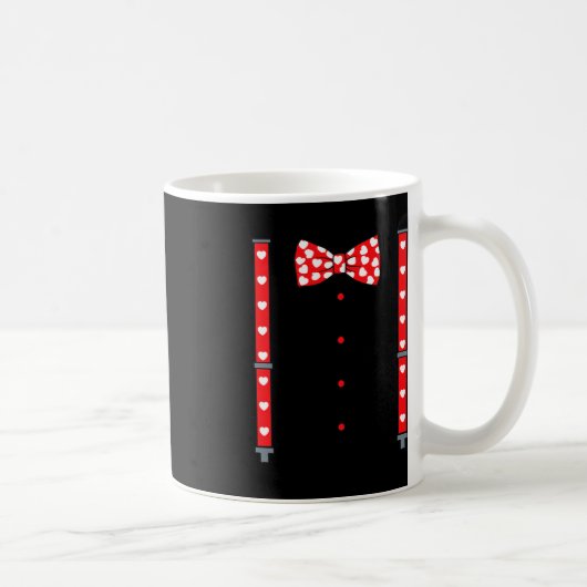 Mug Valentines Jour Suspendants Et Coeurs Bow Cravates (Droite)