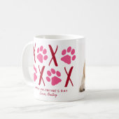Mug Valentines Jour XOXO jolie animal de compagnie Chi (Devant gauche)