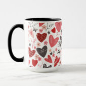 Mug Valentine's Love Hearts, Keys (Gauche)