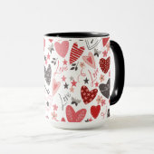 Mug Valentine's Love Hearts, Keys (Devant droit)