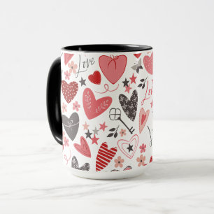 Mug Valentine's Love Hearts, Keys