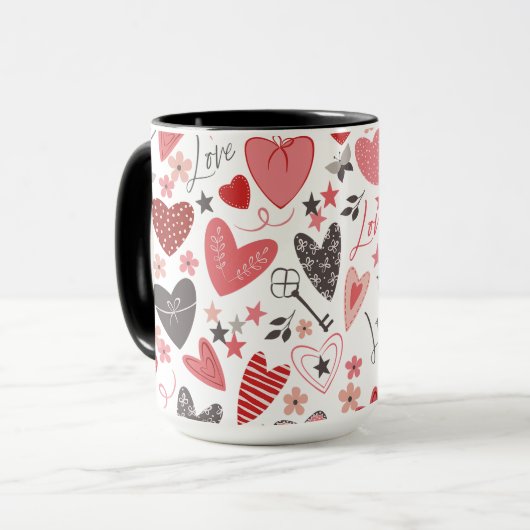 Mug Valentine's Love Hearts, Keys (Devant gauche)