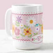 Mug Valentines Personnalisables à la florale rose