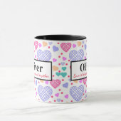 Mug Valentines Personnalisées L'Amour Est Être Ensembl (Centre)