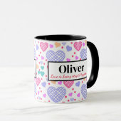 Mug Valentines Personnalisées L'Amour Est Être Ensembl (Devant droit)