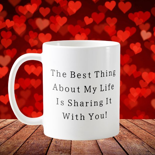 Mug valentines romantique citation simple