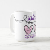 Mug Valentines Soeurs Coeur Coeurs (Devant gauche)