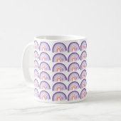 Mug Valentines violet main tiré Motif arc-en-ciel (Devant gauche)