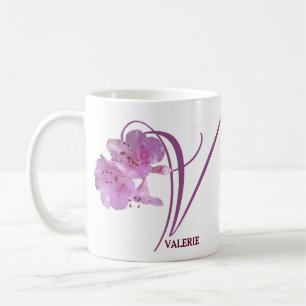 Mug Valerie personnalisable nom rose fleurs boho