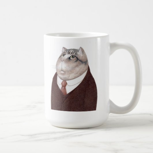 Mug VALET CAT grande boue blanche (Droite)