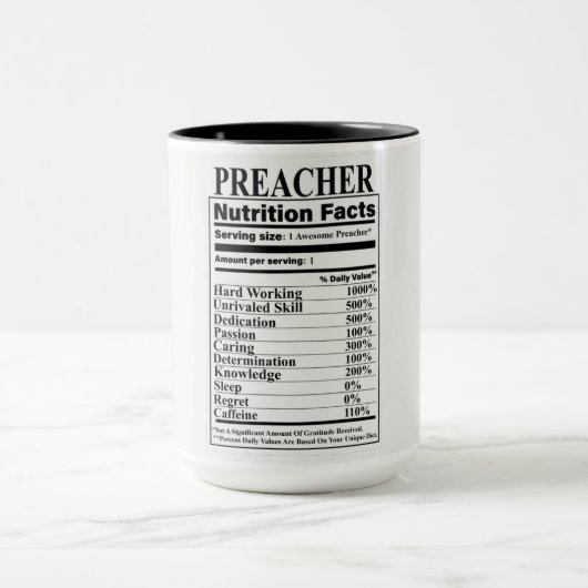 Mug Valeur nutritionnelle du prédicateur (Centre)
