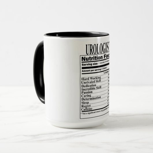 Mug Valeur nutritive des urologues (Devant gauche)