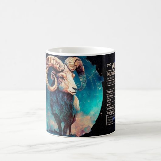 Mug Valeur Nutritive Sur Le Thème Du Bélier (Centre)