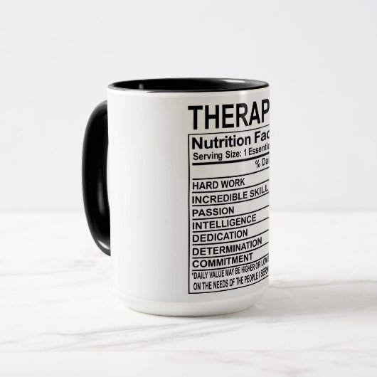 Mug Valeur nutritive thérapeutique (Devant gauche)