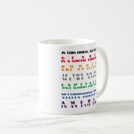 Mug Valeurs de Woke de gauche (Devant droit)