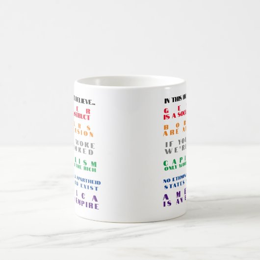 Mug Valeurs de Woke de gauche (Centre)