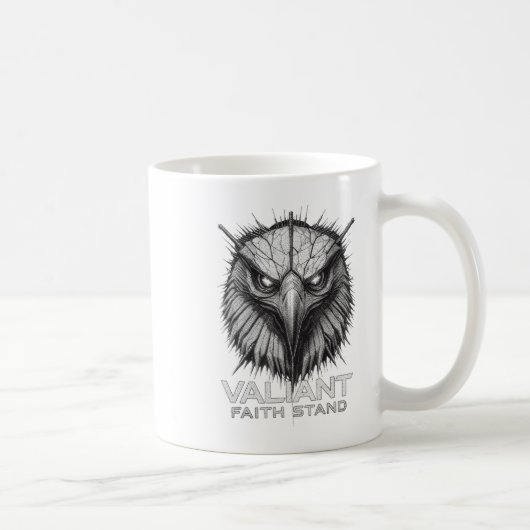 Mug Valiant Faith Stand Eagle Christian Courage Streng (Droite)