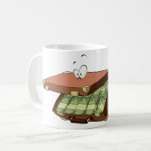 Mug Valise caricature pleine d'argent en espèces (Devant gauche)