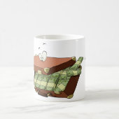 Mug Valise caricature pleine d'argent en espèces (Centre)