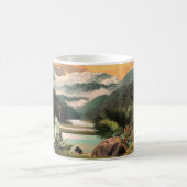 Mug Vallée Tropicale Surréaliste Avec Palmiers (Centre)