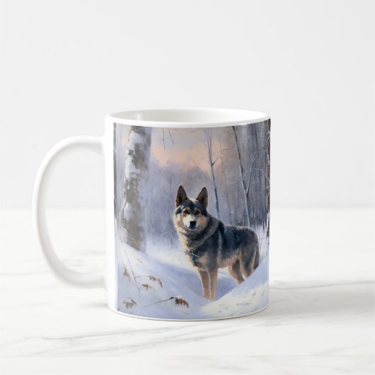 Mug Vallhund suédois Laisser neiger Noël (Gauche)