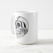 Mug Vampir crâne noir et blanc (Devant gauche)