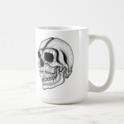 Mug Vampir crâne noir et blanc (Droite)