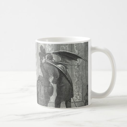 Mug Vampire à ailes victorien/gothique d'un baiser (Droite)