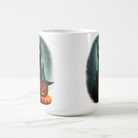 Mug Vampire Chat et Assistant Citrouille Halloween Sur (Centre)