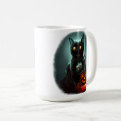Mug Vampire Chat et Assistant Citrouille Halloween Sur (Devant droit)