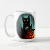 Mug Vampire Chat et Assistant Citrouille Halloween Sur (Gauche)