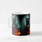 Mug Vampire Chat et Assistant Citrouille Halloween Sur (Devant gauche)