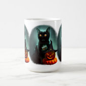 Mug Vampire Chat et Assistant Citrouille Halloween Sur (Centre)