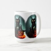 Mug Vampire Chat et Assistant Citrouille Halloween Sur (Devant droit)