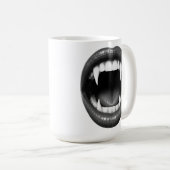 Mug Vampire Crocs Noir Blanc Halloween Gothique (Devant droit)