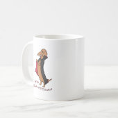 Mug Vampire de Halloween de teckel (Devant gauche)