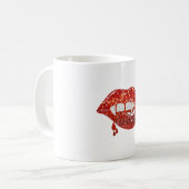 Mug Vampire lèvres dans la Parties scintillant de Faux (Devant gauche)