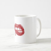 Mug Vampire Lèvres rouges gouttant du sang (Devant droit)