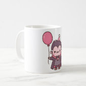 Mug Vampire mignon Avec Ballons Rouge (Devant gauche)