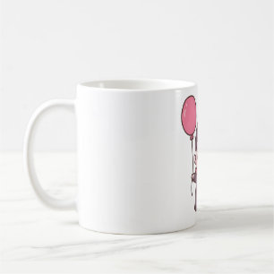 Mug Vampire mignon Avec Ballons Rouge