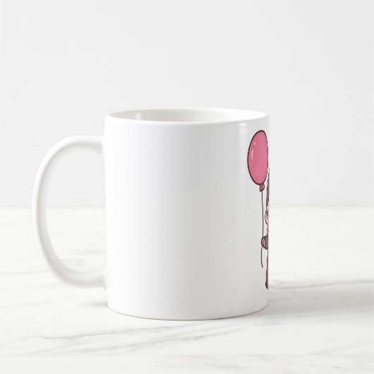 Mug Vampire mignon Avec Ballons Rouge (Gauche)