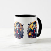 Mug Vampire mignon avec Lantern Kawaii Halloween (Devant droit)