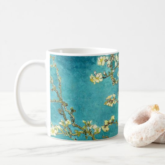 Mug Van Gogh Almond Blossoms Classic Impressionism (Avec donut)