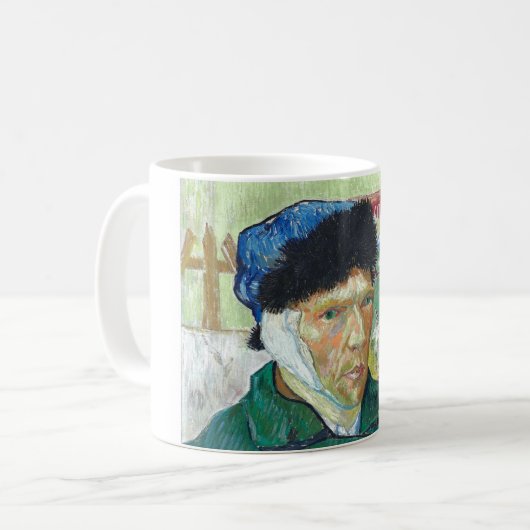 Mug Van Gogh Autoportrait Bandaged Ear Art Peinture (Devant gauche)