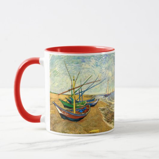 Mug Van Gogh Bateaux de pêche sur la plage de Saintes  (Gauche)
